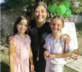 Valley charter elementary school's meet the teacher event with a teacher reuniting with former students.