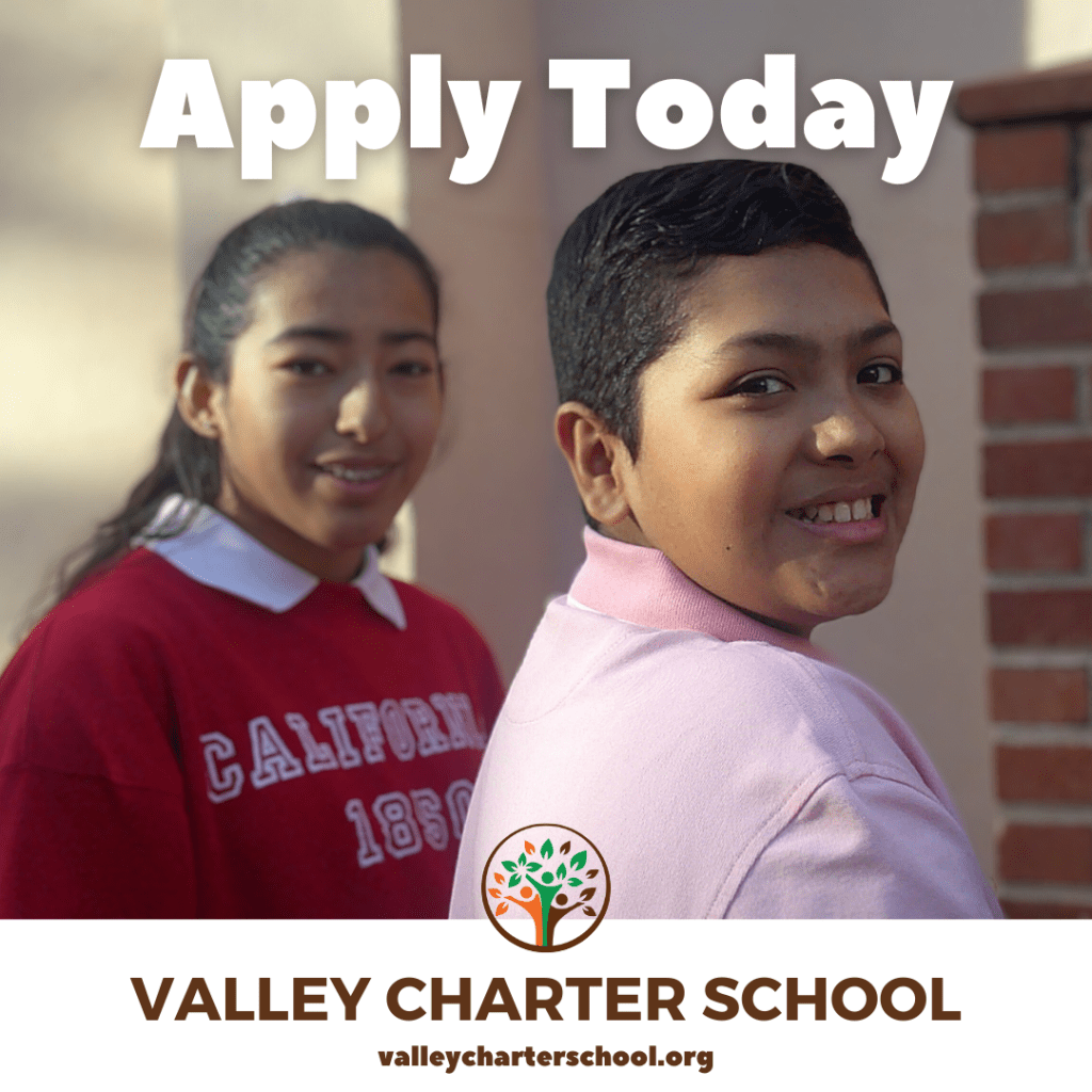 Application image for valley charter schools.